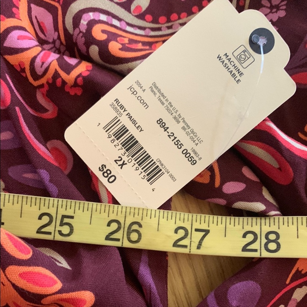St Johns Bay NWT Lightweight Paisley Bohemian Print Dress - Picture 15 of 15